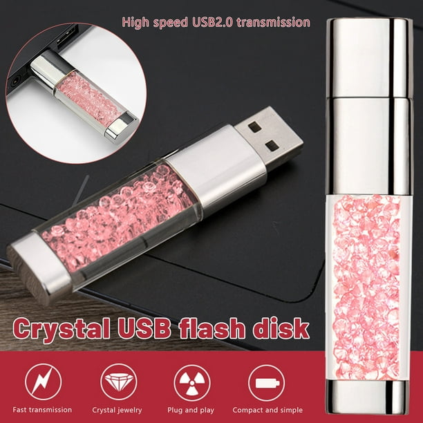 Mishuowoti USB Flash Drive 8GB, BorlterClamp Cute Pink Thumb Drive