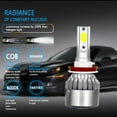 thumbnail image 2 of 4PCS For INFINITI QX50 2014-2017 H11 LED Headlight Bulbs H8 H9 High Low Beam Kit Replacement 6000K White, 2 of 10