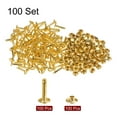 thumbnail image 3 of Uxcell 100 Sets Leather Rivets 9mm x 16mm Metal with 3 Setter Tools for Craft, Gold Tone, 3 of 6