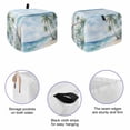 thumbnail image 5 of Summer Beach Palm Tree Toaster Cover 4 Slice, Blue Coastal Tropical Ocean Dustproof Bakeware Oven Protector with Top Hook, Waterproof Small Kitchen Appliance Toasters Dust Cover, 12"x11"x8", 5 of 7