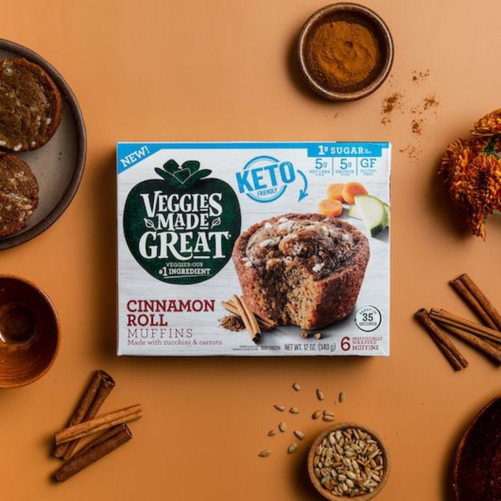 Veggies Made Great Keto Cinnamon Roll Muffin, 12 Ounce -- 8 per case