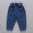 thumbnail image 4 of Spazoro Kids Boys Jeans, Solid Color Spring Casual Elastic Waist Denim Pants for Child Boys Blue Size 4-5T, 4 of 9