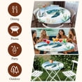thumbnail image 7 of Sea Turtle Coastal Round Tablecloth, Fitted Table Cover with Elastic for 36"-44" Round Tables, Summer Beach Nautical Starfish Compass Table Cloth Outdoor Indoor Dinning Party Waterproof Tablecloths, 7 of 7
