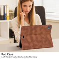thumbnail image 6 of Decase for iPad Pro 11 Inch Case 2024 5th Gen(M4) Cover with Pencil Holder/Pockets,Auto Wake/Sleep,Folio Stand Embossed PU Leather Smart Wallet Shell for iPad Pro 11 2024 (5th Gen) A2836 A2837,Brown, 6 of 10