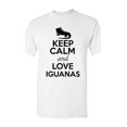 thumbnail image 1 of Keep Calm And Love Iguanas Lizard Animal Lover Adult T-Shirt Tee, 1 of 2