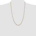 thumbnail image 5 of Diamond2Deal 14K Yellow Gold 2.2mm Diamond-Cut Round Open Link Cable Chain Necklace for Women 26", 5 of 6