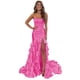 thumbnail image 1 of Vestido formal de fiesta Mollyevers 2025 de satén rosa intenso con diseño de sirena, 1 of 7