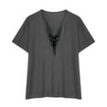thumbnail image 4 of Wavsuf Mens Shirts V-neck Summer Gray T-Shirts Size S, 4 of 6