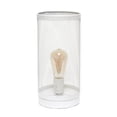 thumbnail image 1 of Simple Designs Lampe de Table Cylindrique en Acier à Mailles Blanches, 1 of 4