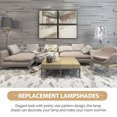thumbnail image 2 of Miangastore Replacement Lamp Shades Silver PVC 1Pack Geometric Prism Shape for Table Lamp, 2 of 8