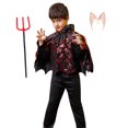 thumbnail image 1 of Disfraz de vampiro de Disney para niños, disfraz de fantasía para fiesta de Halloween, ropa de Cosplay para niños y niñas, vestido de juego de rol para carnaval, 1 of 4