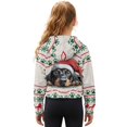 thumbnail image 2 of Xixirimido Christmas Theme Dachshnud Dog Pattern Kids Hoodies for Girls Half Zip Hoodie Sweatshirt 3D Graphic Long Sleeve Pullover Crop Tops with Pocket for Fall Winter Size 13-14, 2 of 7