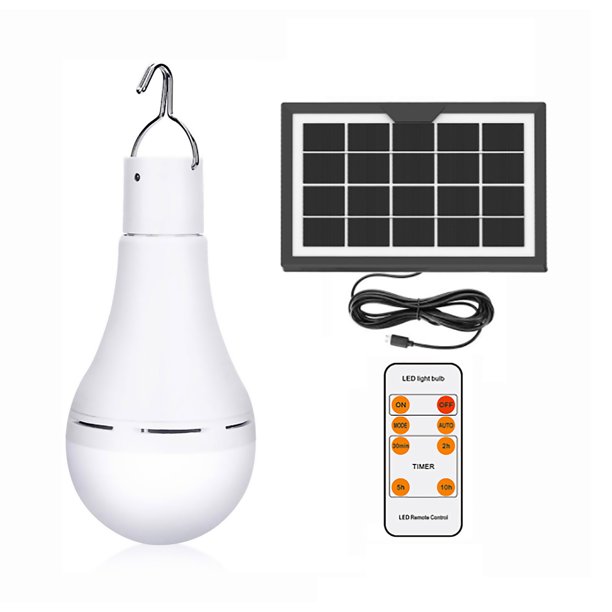 Solar Bulb Hanging Lamp Courtyard Garden Rechargeable For Chicken Coops