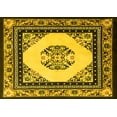 thumbnail image 1 of Ahgly Company Machine Washable Indoor Rectangle Oriental Yellow Asian Inspired Area Rugs, 2' x 5', 1 of 4