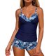 thumbnail image 2 of Traje de baño de 2 piezas para mujer, trajes de baño para mujer, tankini casual de playa para mujer con estampado digital y traje de baño desmontable para mujer, 2 of 6