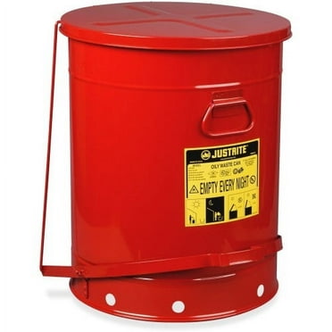 CAN OILY WASTE W/LEVER 21GAL 23.5X18.37 RED JUS09700