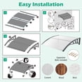 thumbnail image 6 of Amijoy 48" x 40" Window Outdoor Awning Door Canopy Exterior Awning Canopy ，All-Weather, Durable Gray, 6 of 8