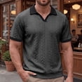 thumbnail image 2 of Timoontee Men's Short Sleeve Basic T Shirt Breathable Fabric Moisture Wicking V V Neck Crew Neck Versatile Style For Gray XL, 2 of 9