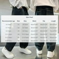 thumbnail image 3 of SGFCWSX Boys Baggy Jeans for Kids Graphic Wide Leg Denim Pants with Pockets Elastic Waist Loose Fit Trousers Black Size 5-6 Years, 3 of 9