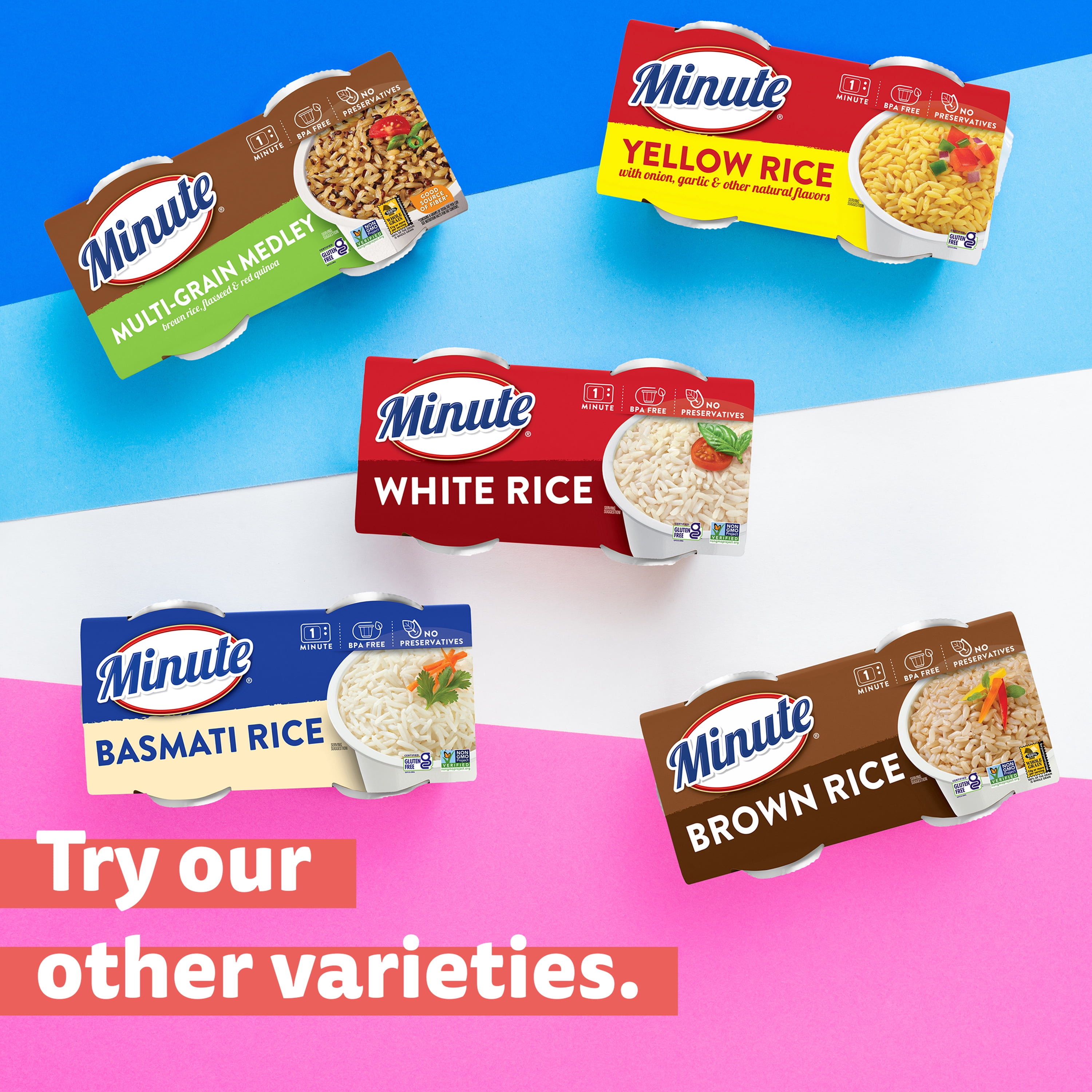(8 pack) Minute White Rice, Microwaveable Rice Cups, Gluten Free, 8.8 oz, 2 Count