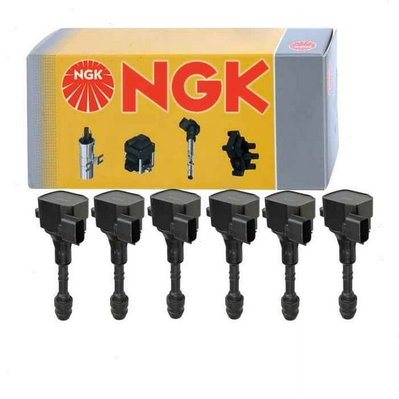 6 pc NGK Ignition Coils compatible with Nissan Quest 3.5L V6 2004-2009