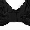 thumbnail image 6 of TrendVibe365 Wireless Bras for Women Plus Size Floral Wirefree Push up Bralette Padded Adjustable Strap Corset Full Coverage Crop Cami Top Comfortable Lingerie Black 90C, 6 of 9