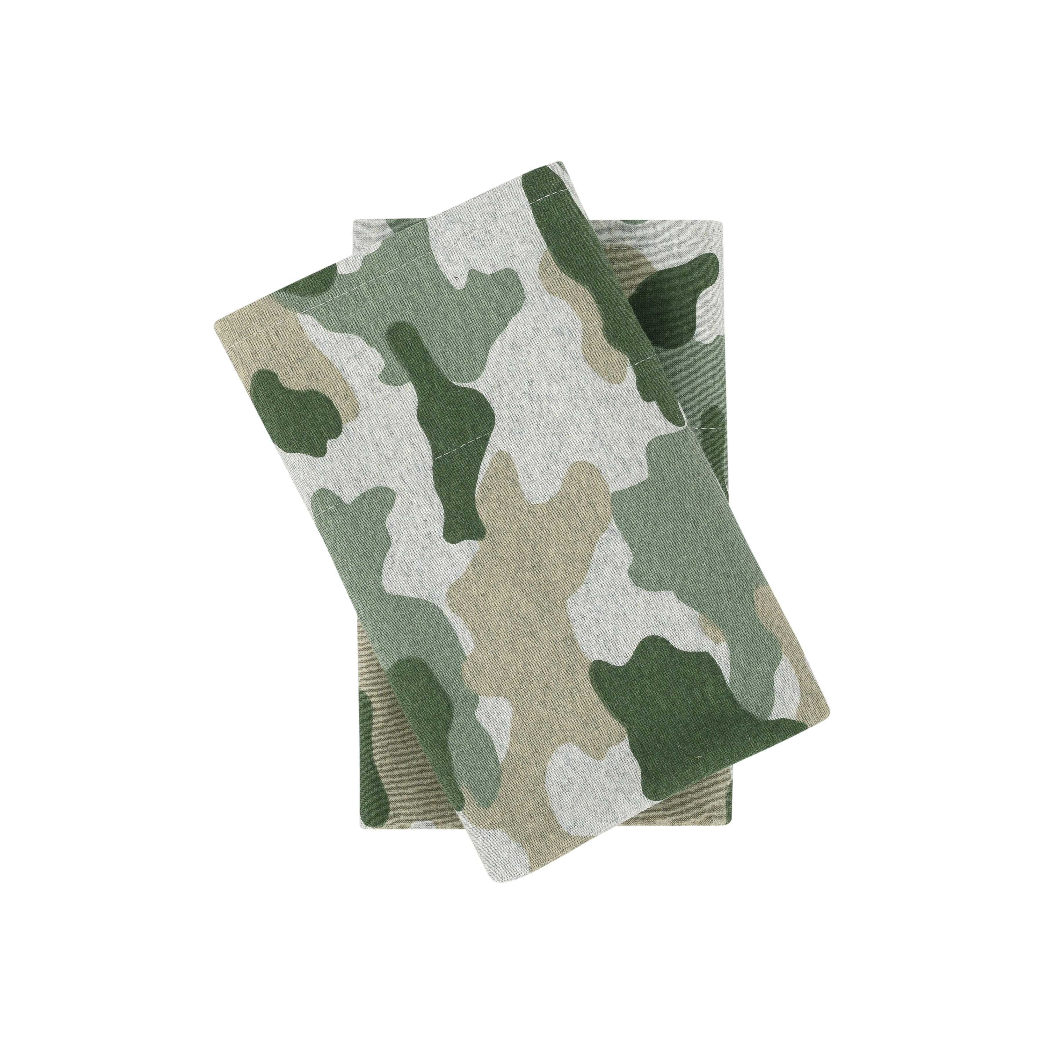 Mainstays Adult Jersey Extra Soft Pillowcase Set, Standard/Queen, Camo, 2 Piece