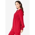 thumbnail image 3 of Roaman's Women's Plus Size Sequined Lace-Paneled Top, 3 of 3