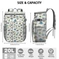 thumbnail image 3 of Travel Cooler Bag - LightColor Cartoon Dinosaurs Leaves Pattern Camping Beer Cooler Backpack with Bottle Opener- Waterproof Insulated Picnic Backpacks - Cooler Bag for Beach, 3 of 6