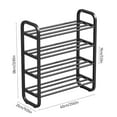 thumbnail image 2 of XEOVHV 4-Tier Expandable Shoe Rack – Adjustable Shoe Organizer & Shoe Storage for Closet, Entryway, and Front Door – Space-Saving Shoe Shelf and Rack Organizer for Home - Black, 2 of 8