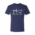 thumbnail image 2 of Wild Bobby, Faith.Hope.Love Heart Beat, Inspirational/Christian, Men Premium Tri Blend Tee, Vintage Navy, Small, 2 of 4