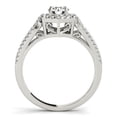 thumbnail image 2 of 14k White Gold Diamond Engmt Ring Hexagon Halo Border 7/8 cttw Size 6, 2 of 3