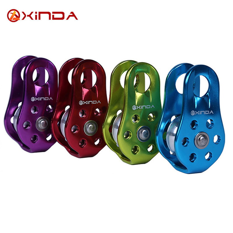 Aloft Work Climbing Pulley Universal Aluminum Alloy Fixed Mountaineering Rope Climbing Pulley Rescue Pulley for Rescue Rope Climbing 