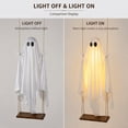 thumbnail image 4 of Clearance 5 FT Hanging Ghost Decor,Early Halloween Decorations Light-Up Flying Ghost on Broomstick with Witch Hat, Witch Broom, Spooky Cute Outdoor Halloween Yard Decorations （Smile Face）, 4 of 4