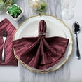thumbnail image 3 of Balsa Circle 5 Pieces 20" x 20" Burgundy Crinkle Accordion Taffeta Table Napkins, 3 of 8