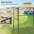 thumbnail image 4 of Gymax 11 x 5 FT Grill BBQ Gazebo w/ Side Awning Double-Tiered Top 2 Side Shelves Beige, 4 of 10
