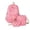Rose Red, variant on Bow Print School Backpack for Travel, Lightweight Breathable Backpack with Shoulder Bag& Clutch Bag, 3-Piece Set, Pink