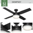 thumbnail image 5 of Hunter 52 inch Indoor Ceiling Fan with LED Light and Remote Control - Black Modern Ceiling Fan, Standard Mount, 4 Blades, For Bedroom, Living Room, or Kitchen - Dempsey 52388, Matte Black, 5 of 16