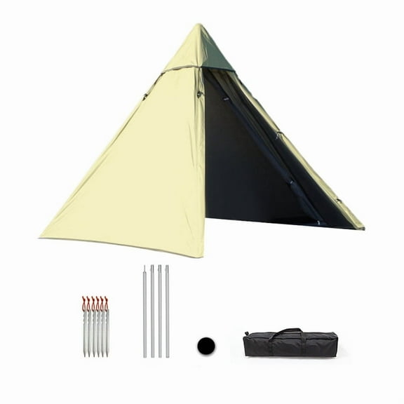 Pyramid Tent Solo Tent Ultralight Tipi Tent Outdoor Camping Portable Single Tent Waterproof Hiking Backpacking B