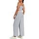 thumbnail image 3 of Conjunto de chándal para mujer ATHLECHIC, camisetas de tirantes tipo crop y pantalones rectos en gris, 3 of 5