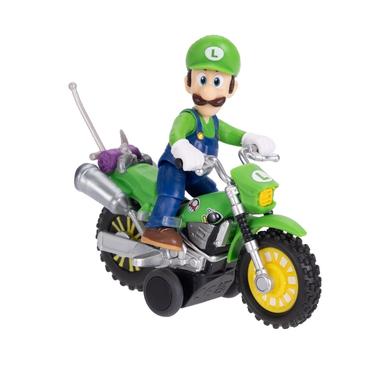 Super Mario Bros. Luigi Movie Figure with Pull-Back Motorcycle photo 8