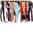 thumbnail image 3 of Women Printed Hoodie Set Long Sleeve Thumb Hole Top Flared Pants Outfit, 3 of 4