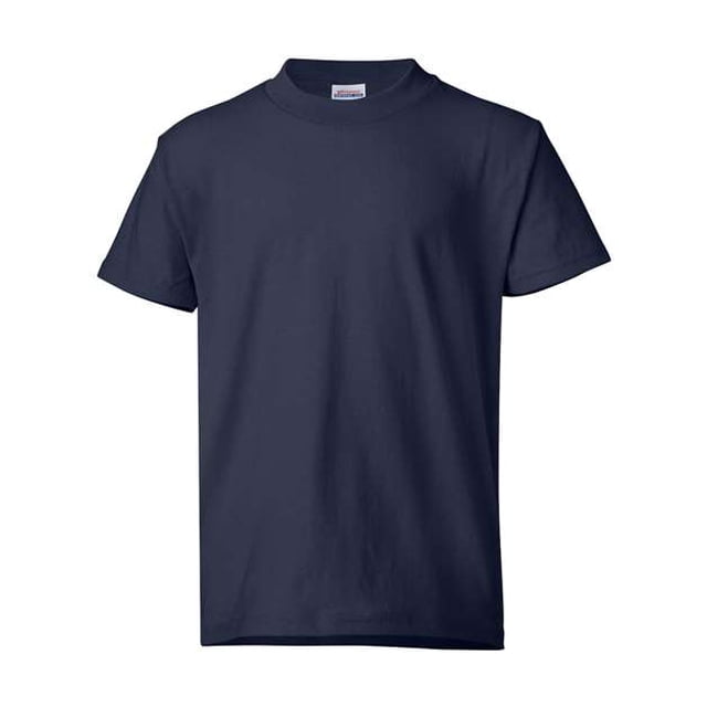 Camiseta de manga corta ComfortBlend para jóvenes de Hanes, azul marino, extragrande hanes 5370