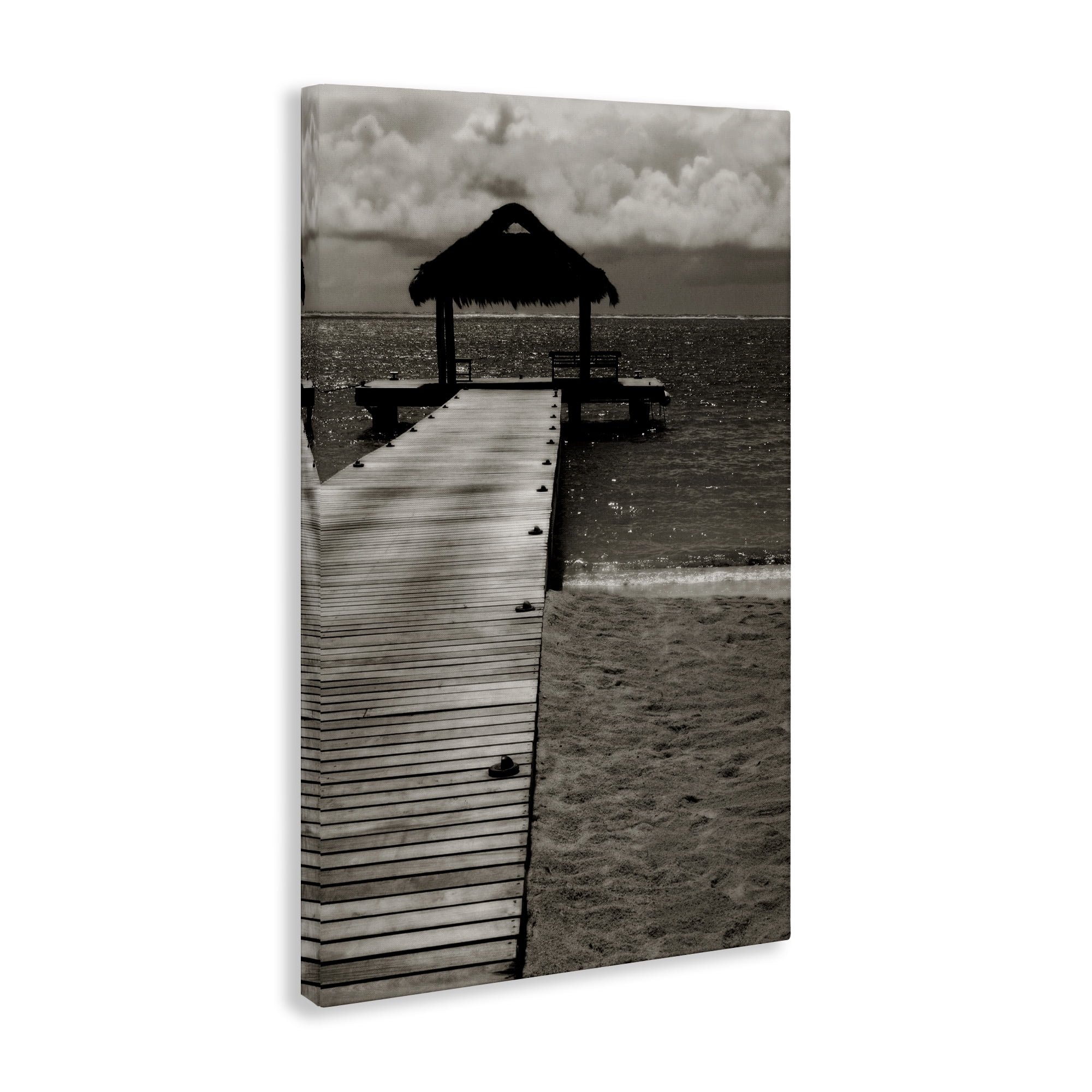 Stupell Industries Covered Jetty Dock Landscape Photography Gallery Wrapped Canvas Art Print Wall Art, 24 x 36