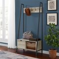 thumbnail image 2 of WE Furniture AZT72FINWO Hall Tree, 72", White Oak, 2 of 6