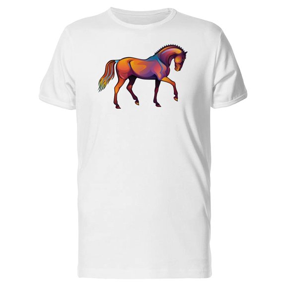 Lovely Colorful Rainbow Horse Tee Men's -Image by Shutterstock