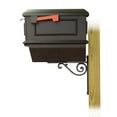 thumbnail image 2 of Special Lite Products TC-BWN-FS-2010-BLK Traditional Curbside Mailbox with  s Paper Tube & Baldwin Front Single Mailbox Mounting Bracket - Black, 2 of 4