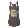 thumbnail image 2 of Wild Bobby Betty Boop Endless Summer Beach the Dog Betty Boop Tri-Blend Racerback Tank Top, Brown, Small, 2 of 5