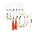 thumbnail image 7 of SPRING PARK 6 Pairs Pearl Hoop Earrings for Women Lightweight Open Large Circle Faux Pearl Beaded Earrings, 7 of 7