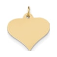 thumbnail image 1 of 14K Yellow Gold Plain .018 Gauge Engraveable Heart Disc Charm (22 X 21) Made In United States xm569/18, 1 of 5